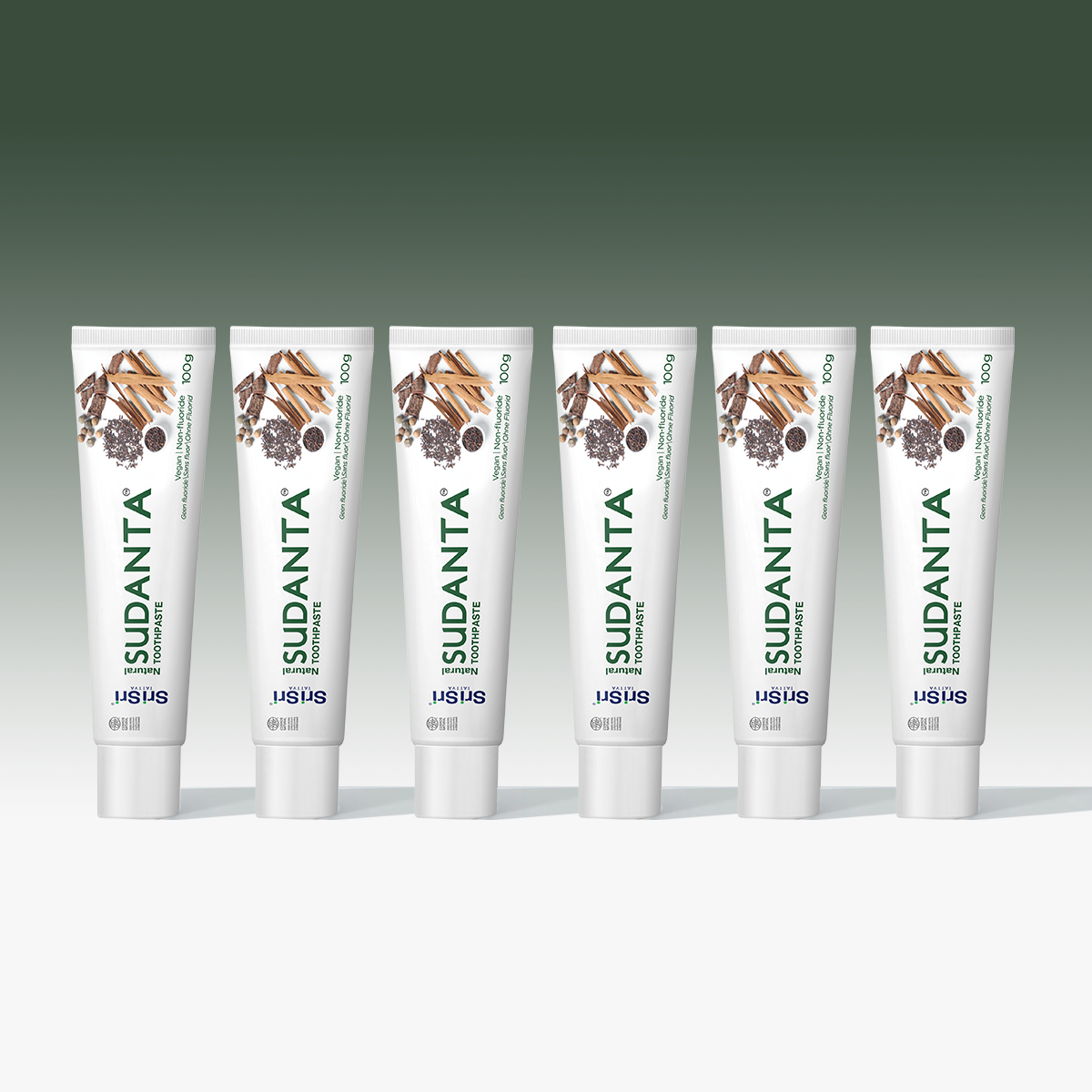6-Month Oral Microbiome Support Kit: 6x Sudanta Microbiome-Conscious Botanical Paste (ECOCERT 100g)