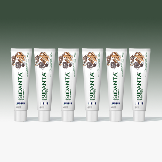 6-Month Oral Microbiome Support Kit: 6x Sudanta Microbiome-Conscious Botanical Paste (ECOCERT 100g)